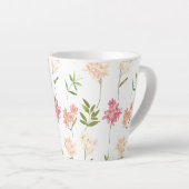 ヴィンテージフローラコテージ伝統的花 カフェラテマグ (右アングル)