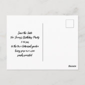 ヴィンテージフローラコラージュ誕生日パ救ーティ日付 ポストカード (裏面)