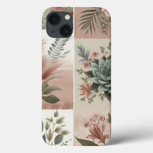 ヴィンテージフローラコラージュIphoneケース Case-Mate iPhoneケース (裏面)