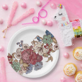 ヴィンテージフローラコーインドカクテルナプキンズ ペーパープレート (パーティー)