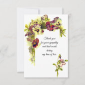 ヴィンテージフローラコーナーサンキューカード サンキューカード (正面)