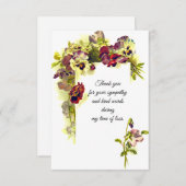 ヴィンテージフローラコーナーサンキューカード サンキューカード (正面/裏面)