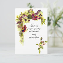 ヴィンテージフローラコーナーサンキューカード