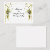 ヴィンテージフローラコーナーサンキューカード ノートカード (正面/裏面)