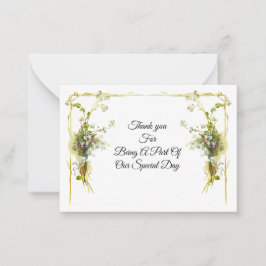 ヴィンテージフローラコーナーサンキューカード ノートカード