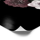 ヴィンテージフローラゴシックハロウィーンベビーシャワーウェルカム ポスター (コーナー)