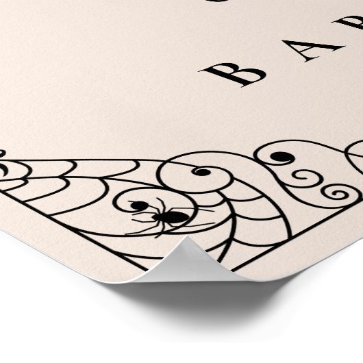 ヴィンテージフローラゴシックベビーカー赤ちゃんシャワーへようこそ ポスター (角)