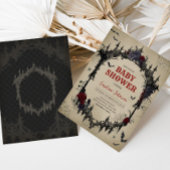 ヴィンテージフローラゴシックベビーシャワー 招待状