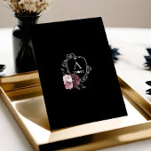 ヴィンテージフローラゴシック携帯不気味ベビーシャワー 招待状