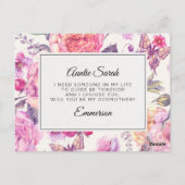 ヴィンテージフローラゴッドマザー提案カード ポストカード (裏面)