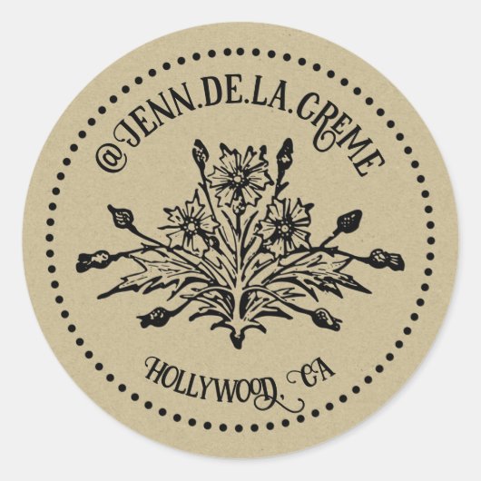 ヴィンテージフローラサイスルネットワーク ラウンドシール (正面)