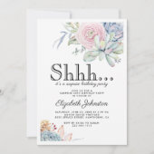 ヴィンテージフローラサプライズ誕生日パーティー 招待状 (正面)