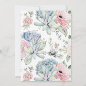 ヴィンテージフローラサプライズ誕生日パーティー 招待状 (裏面)