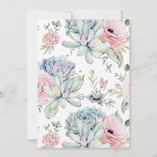 ヴィンテージフローラサプライズ誕生日パーティー 招待状 (裏面)