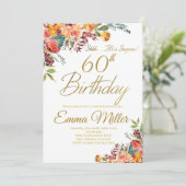 ヴィンテージフローラサプライズ60th誕生日パーティー 招待状 (スタンド正面)