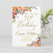 ヴィンテージフローラサプライズ70th誕生日パーティー 招待状 (スタンド正面)