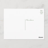 ヴィンテージフローラサンキューピンクアーモンドフラワー ポストカード (裏面)