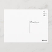 ヴィンテージフローラサンキューブラック&ホワイトフラワー ポストカード (裏面)