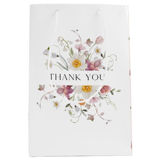 ヴィンテージフローラサンキューユー抱き枕 ミディアムペーパーバッグ (正面)