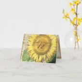 ヴィンテージフローラサンフラワーズ秋の秋の結婚式 カード (黄色い花)