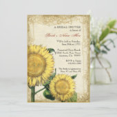 ヴィンテージフローラサンフラワーズ秋秋の結婚式 招待状 (スタンド正面)