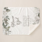 ヴィンテージフローラザフラワーガール引用文 シェルパブランケット (正面(横))