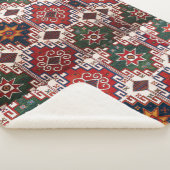 ヴィンテージフローラシェルパ毛布スロー シェルパブランケット (3/4)