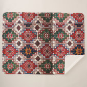 ヴィンテージフローラシェルパ毛布スロー シェルパブランケット (正面(横))