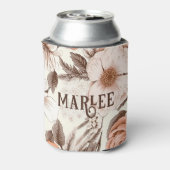 ヴィンテージフローラシエナピンクアンティークボホワイルドフラワー 缶クーラー (缶裏面)