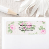 ヴィンテージフローラシックなピンクのバラ ラベル (インサイチュ)