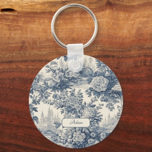 ヴィンテージフローラシックなブルートイレデジュエモノグラム キーホルダー (裏面)