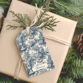 ヴィンテージフローラシックなブルートイレデジュエモノグラム ギフトタグ