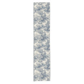 ヴィンテージフローラシックなブルートイレデジュエモノグラム ショートテーブルランナー (正面)