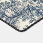 ヴィンテージフローラシックなブルートイレデジュエモノグラム デスクマット (コーナー)