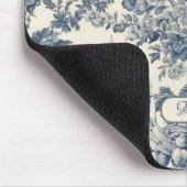 ヴィンテージフローラシックなブルートイレデジュエモノグラム マウスパッド (コーナー)