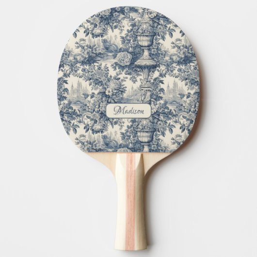 ヴィンテージフローラシックなブルートイレデジュエモノグラム 卓球ラケット (正面)