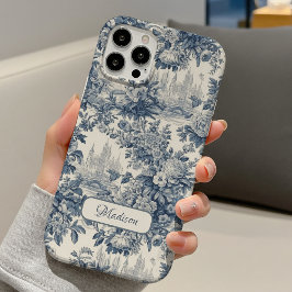 ヴィンテージフローラシックなブルートイレデジュエモノグラム iPhone 16ケース