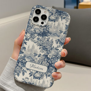 ヴィンテージフローラシックなブルートイレデジュエモノグラム iPhone 16ケース