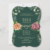 ヴィンテージフローラシックエメラルドグリーン結婚ズ (正面)