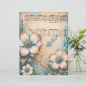 ヴィンテージフローラシャビーシックなスクラップブック紙 (スタンド正面)