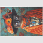 ヴィンテージフローラシャム猫デコパージュ 薄葉紙 (正面)