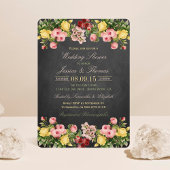 ヴィンテージフローラシャルボードウェディングシャワー 招待状