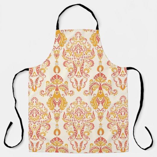 ヴィンテージフローラシームレスなパターン。クラシックバロック エプロン (正面)