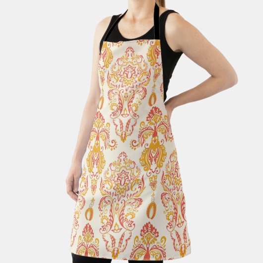 ヴィンテージフローラシームレスなパターン。クラシックバロック エプロン (インサイチュ)