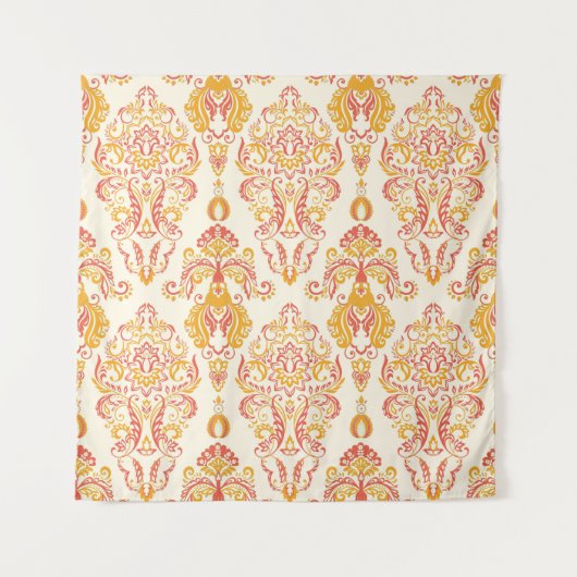 ヴィンテージフローラシームレスなパターン。クラシックバロック タペストリー (正面)