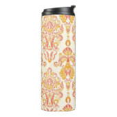 ヴィンテージフローラシームレスなパターン。クラシックバロック タンブラー (回転左)