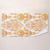 ヴィンテージフローラシームレスなパターン。クラシックバロック バスタオル (バスタオル)