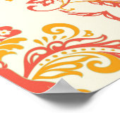 ヴィンテージフローラシームレスなパターン。クラシックバロック ポスター (角)