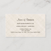 ヴィンテージフローラシームレスハサミとシンブル 名刺 (裏面)