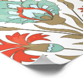 ヴィンテージフローラシームレスパターンスタイル ポスター (角)